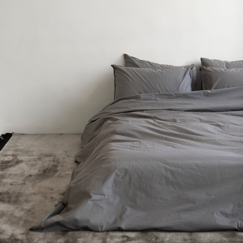ORGANIC COTTON FITTED SHEET, GRAPHITE