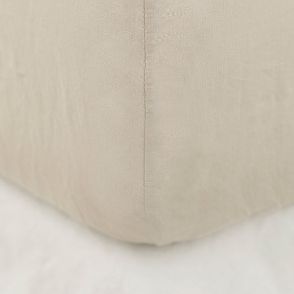 SINGLE FITTED SHEET, STONE