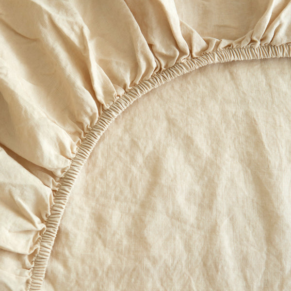SINGLE FITTED SHEET, WHEAT