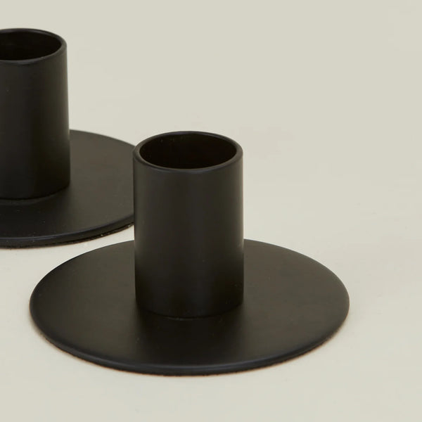 METAL CANDLE HOLDERS, BLACK