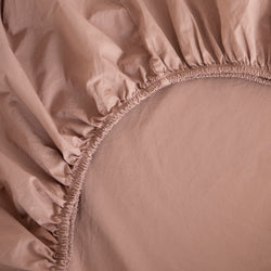 ORGANIC COTTON FITTED SHEET, CLAY