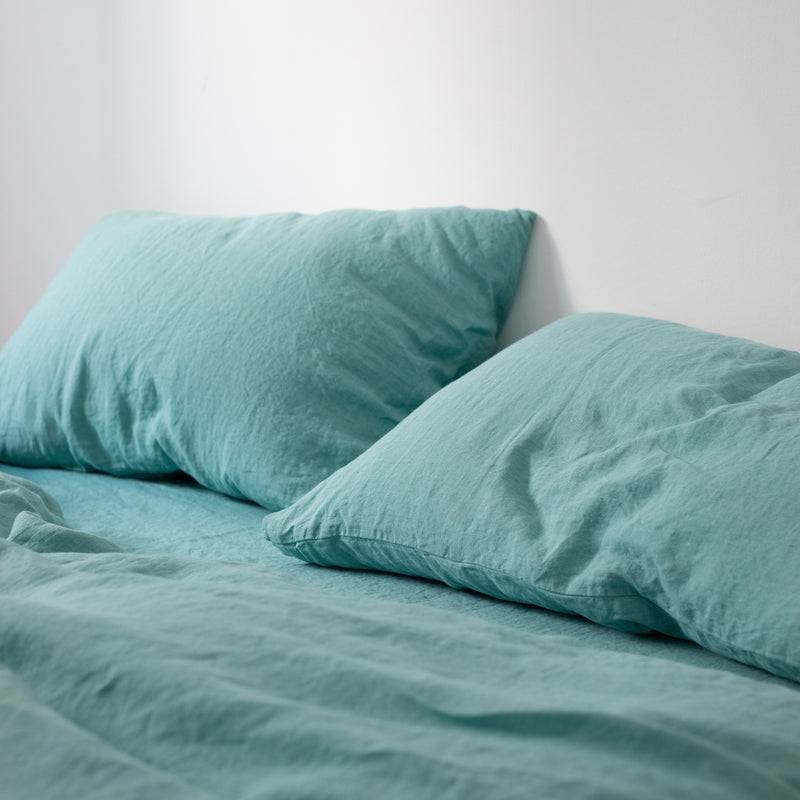 FITTED SHEET, TURQUOISE